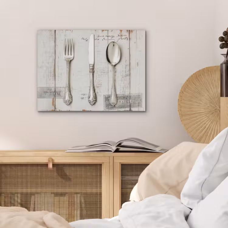 Zilver - Bestek - Hout PET vilt klein -sfeer3