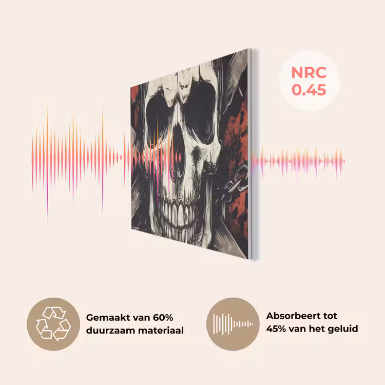 Schedel - Kettingen - Rood PET vilt middel -USP_NL