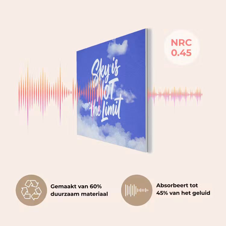 Sky is not the limit - Blauwe lucht - Wolken PET vilt klein -USP_NL