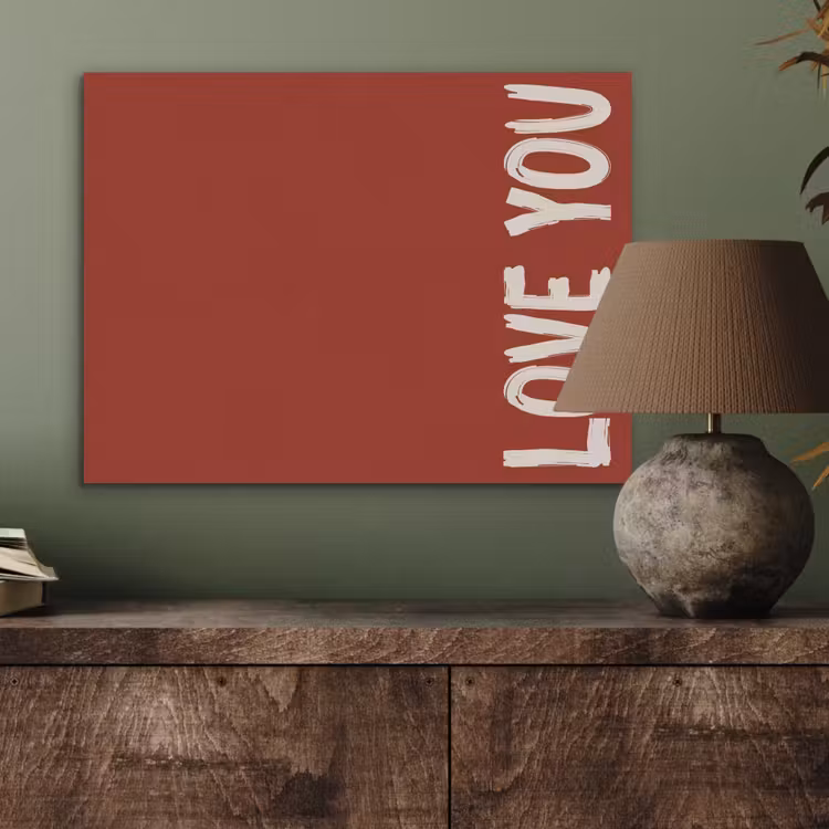 Schuin - Loveyou - Rood PET vilt klein -sfeer2