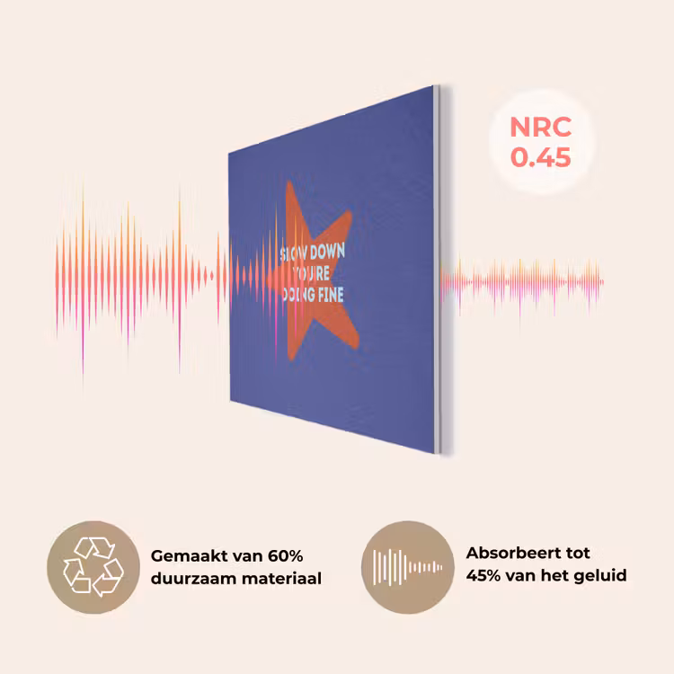 Slow down you're doing fine - Ster - Blauw PET vilt klein -USP_NL