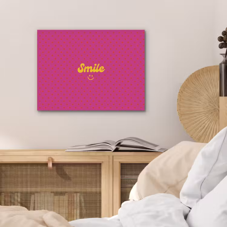 Smile - Stippen - Roze PET vilt klein -sfeer3