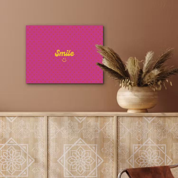 Smile - Stippen - Roze PET vilt klein -sfeer4