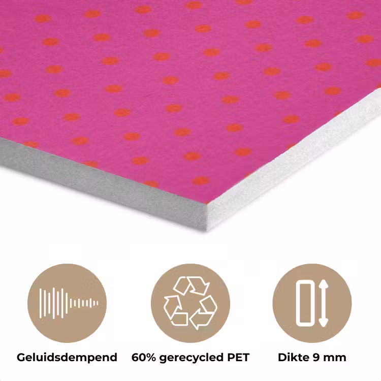 Smile - Stippen - Roze PET vilt klein -closeup_NL