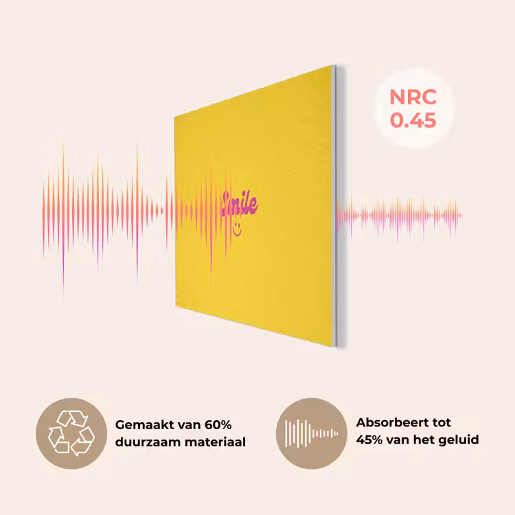 Smile - Geel - Roze PET vilt klein -USP_NL