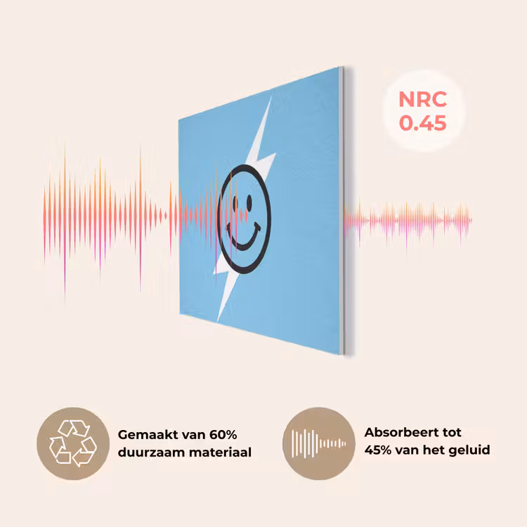 Smiley - Blauw - Bliksem PET vilt klein -USP_NL