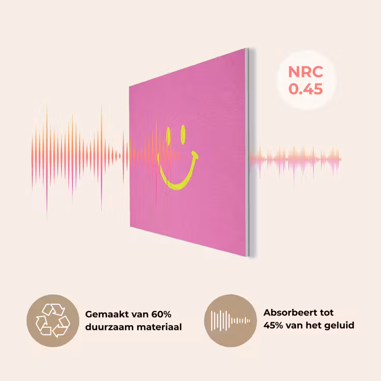 Smiley - Vrolijk - Roze PET vilt klein -USP_NL