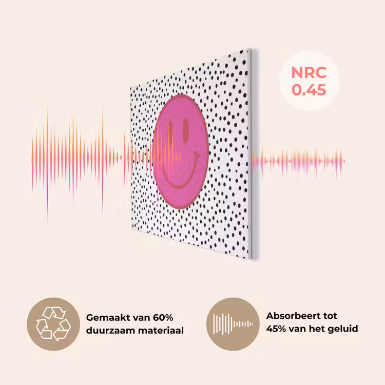 Smiley - Roze - Stippen PET vilt klein -USP_NL
