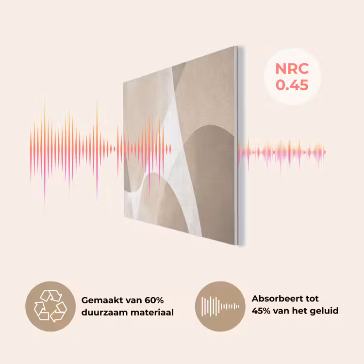 Vloeiende vlakken - Harmonieus - Golvend PET vilt klein -USP_NL