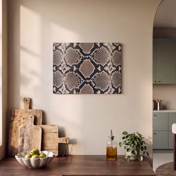 Slangenprint - Python - Bruin PET vilt klein -sfeer2