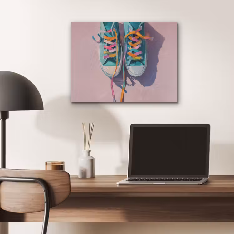 Sneakers - Veters - Kleurrijk - Schaduw PET vilt klein -sfeer5