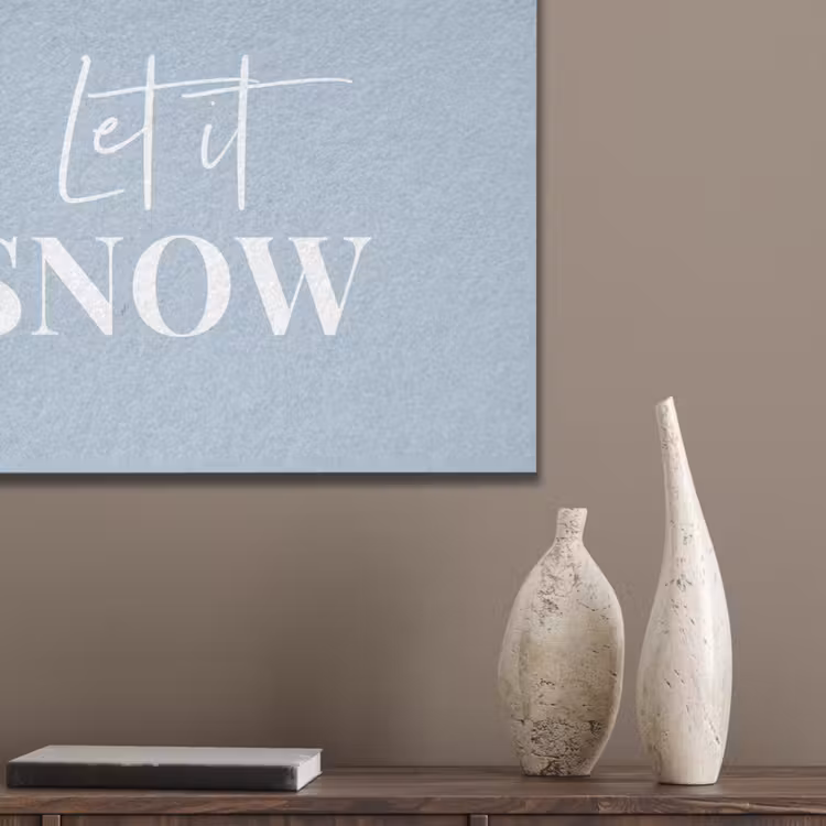 Sneeuw - Winter - Blauw - Let it snow PET vilt klein -sfeer6_closeup