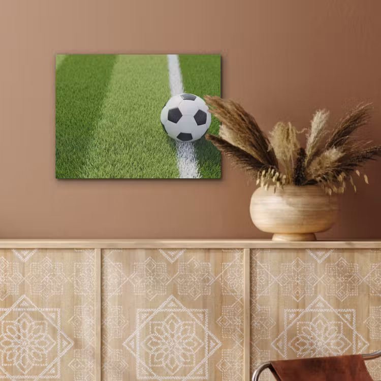 Voetbal - Grasveld - Sport - Groen PET vilt klein -sfeer4