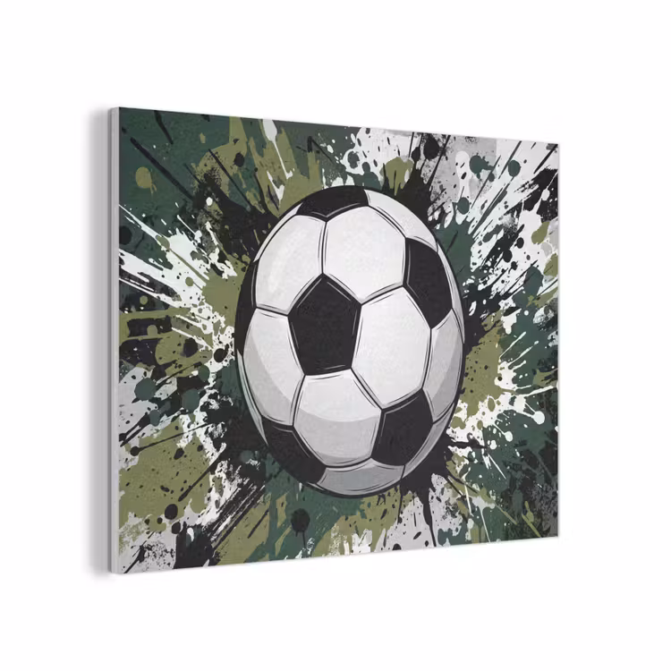 Voetbal - Verf - Spetters - Groen PET vilt klein -3d