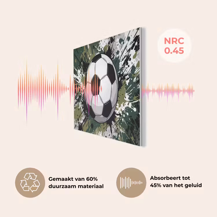 Voetbal - Verf - Spetters - Groen PET vilt klein -USP_NL