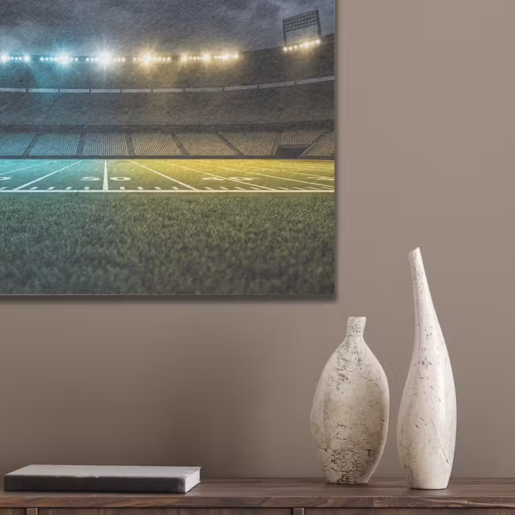 Voetbal - Stadion - Nacht - Modern PET vilt klein -sfeer6_closeup