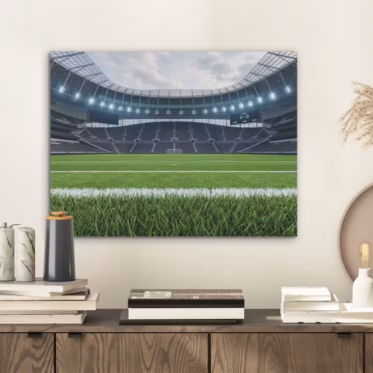 Voetbal - Stadion - Sport - Groen PET vilt klein -sfeer1
