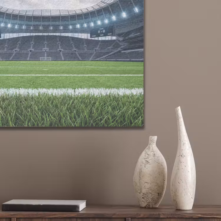 Voetbal - Stadion - Sport - Groen PET vilt klein -sfeer6_closeup