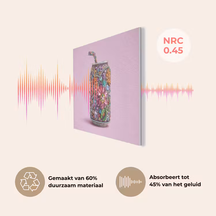 Frisdrankblikje - Bloemenpatroon - Edelstenen - Kleurrijk PET vilt klein -USP_NL