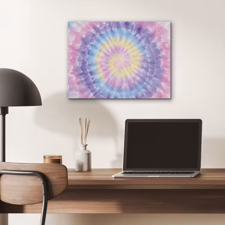 Spiraal - Tie dye - Pasteltinten PET vilt klein -sfeer5