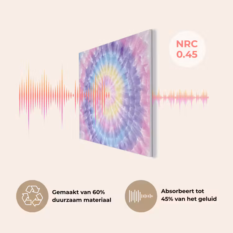 Spiraal - Tie dye - Pasteltinten PET vilt klein -USP_NL