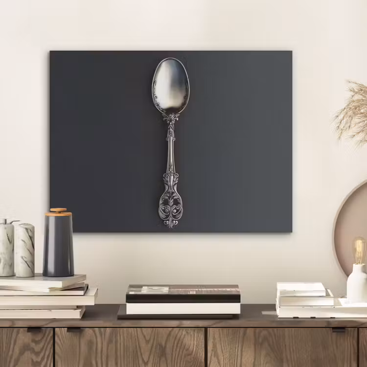 Lepel - Zilver - Metaal PET vilt klein -sfeer1