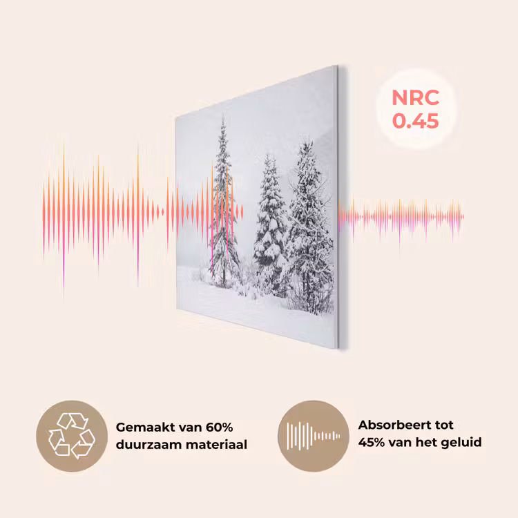Fijnsparren - Sneeuw - Winter - Landschap - Stilte PET vilt klein -USP_NL