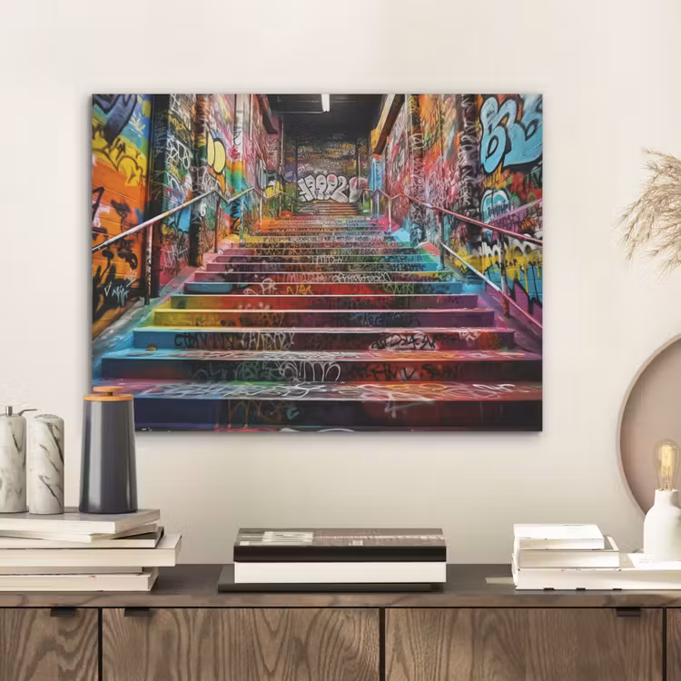 Trap - Graffiti - Kleuren - Kunst PET vilt klein -sfeer1