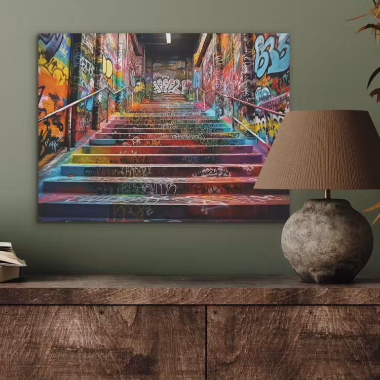 Trap - Graffiti - Kleuren - Kunst PET vilt klein -sfeer2