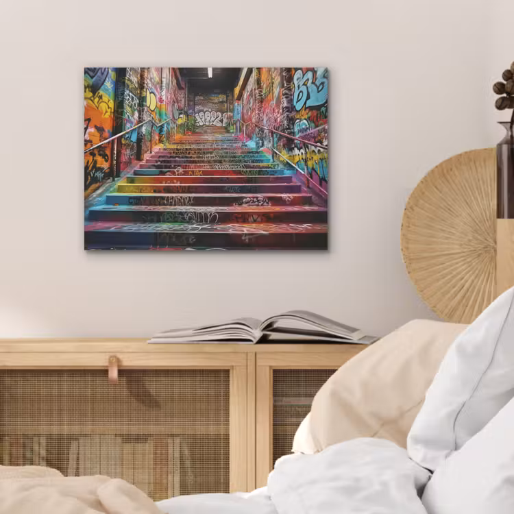Trap - Graffiti - Kleuren - Kunst PET vilt klein -sfeer3