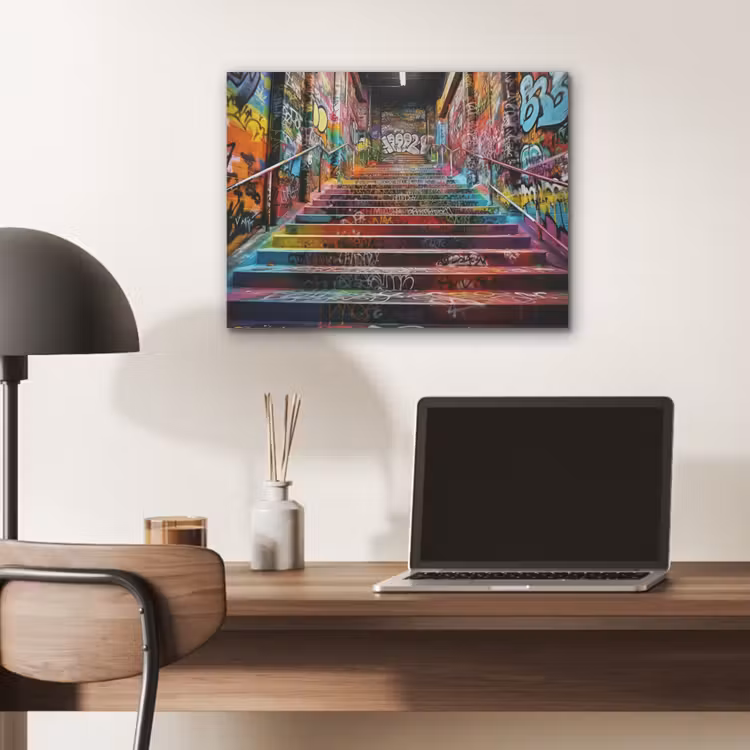 Trap - Graffiti - Kleuren - Kunst PET vilt klein -sfeer5