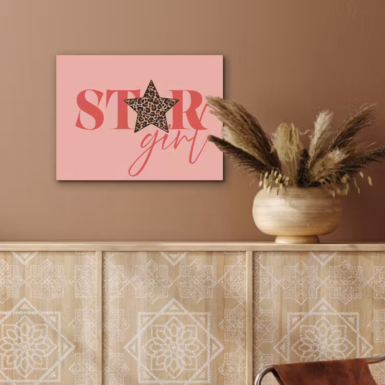 Star girl - Roze - Panter - Ster PET vilt klein -sfeer4