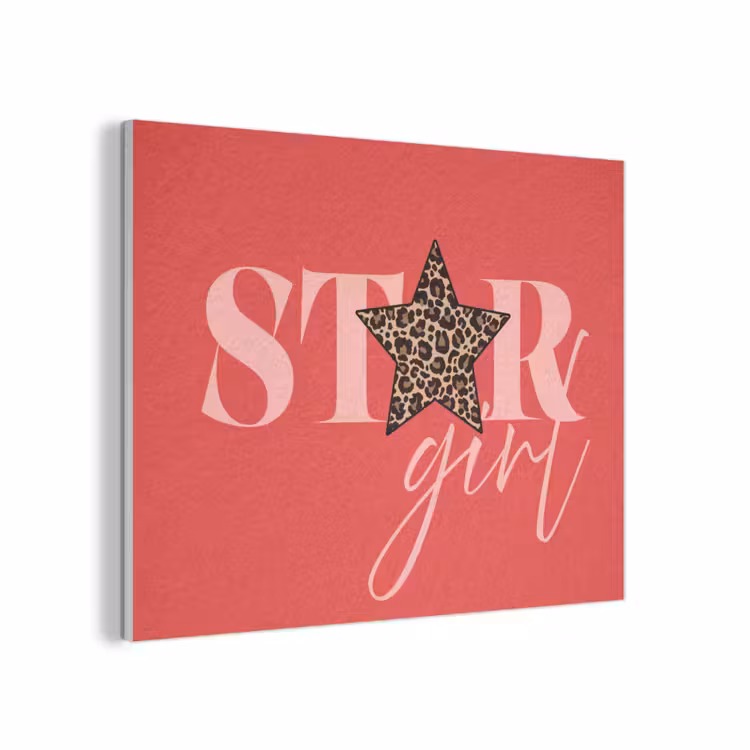 Star girl - Rood - Panter - Ster PET vilt klein -3d