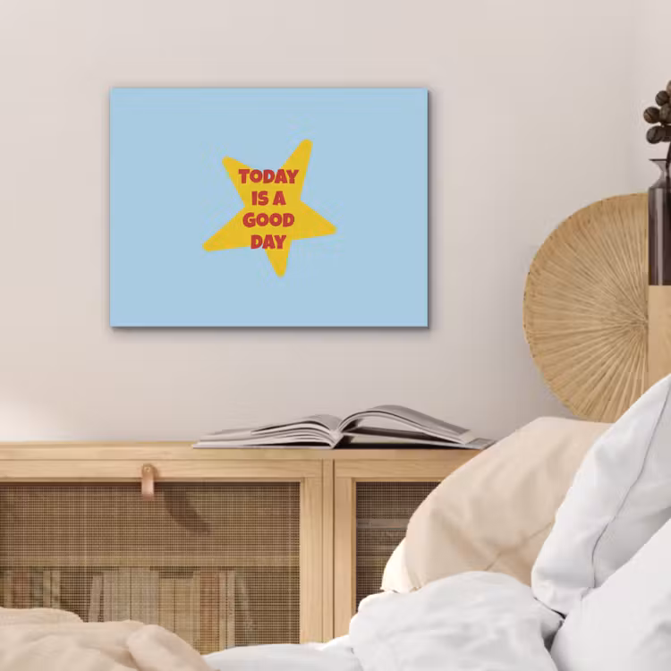 Ster - Today is a good day - Blauw PET vilt klein -sfeer3