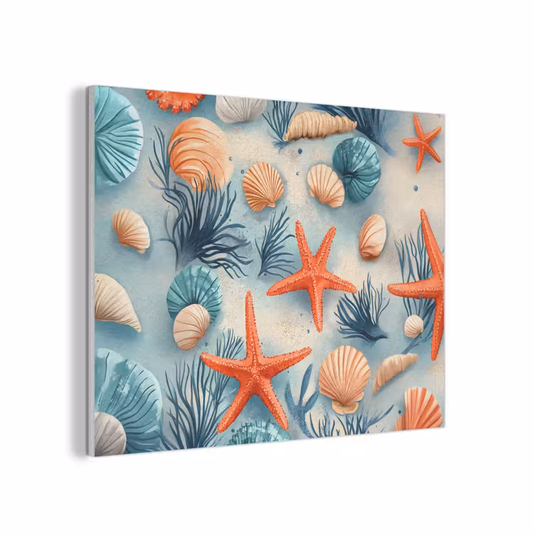 Zeesterren - Schelpen - Illustratie - Zand PET vilt klein -3d