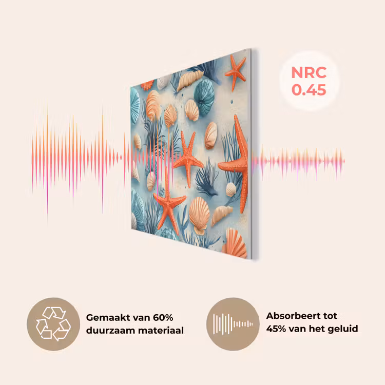 Zeesterren - Schelpen - Illustratie - Zand PET vilt klein -USP_NL