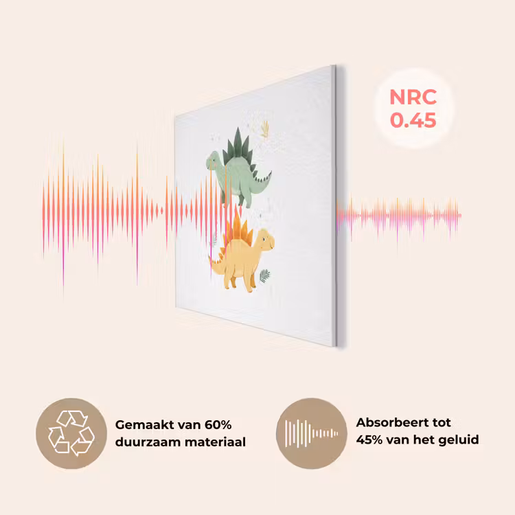 Sterren - Stegosaurussen - Blaadjes - Groen PET vilt klein -USP_NL