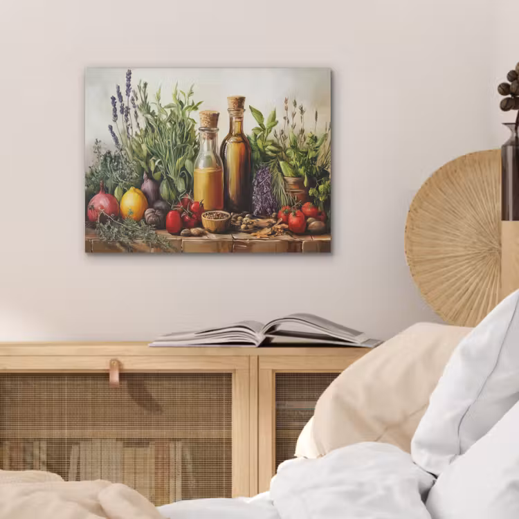 Stilleven - Kruiden - Specerijen - Fruit - Kleurrijk PET vilt klein -sfeer3