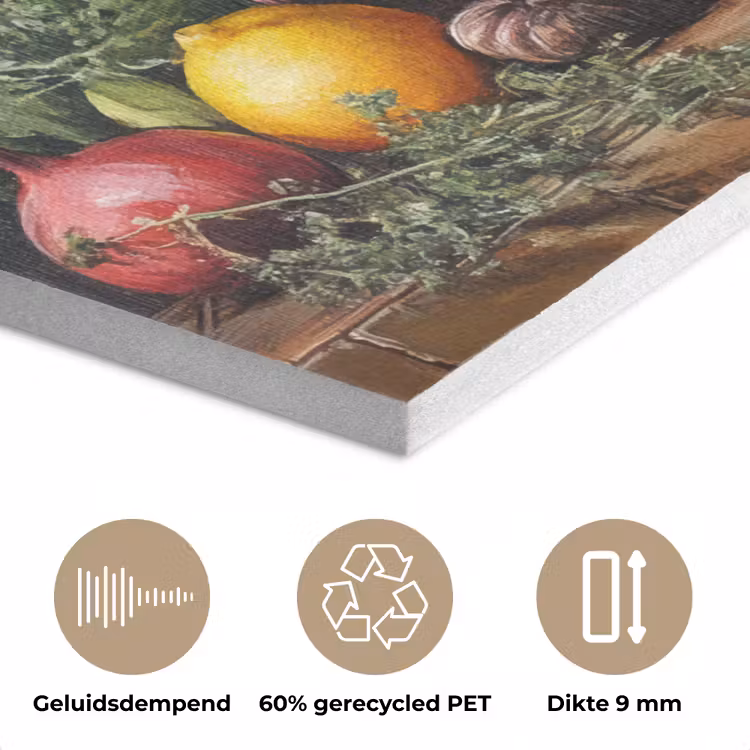 Stilleven - Kruiden - Specerijen - Fruit - Kleurrijk PET vilt klein -closeup_NL