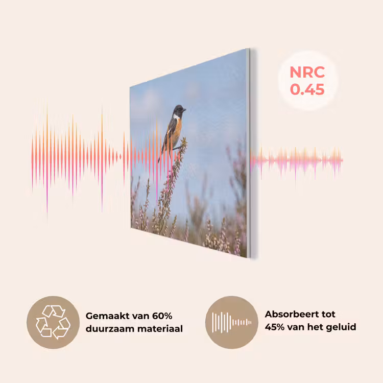 Roodborsttapuit - Heide - Paars - Natuur - Sfeervol PET vilt klein -USP_NL