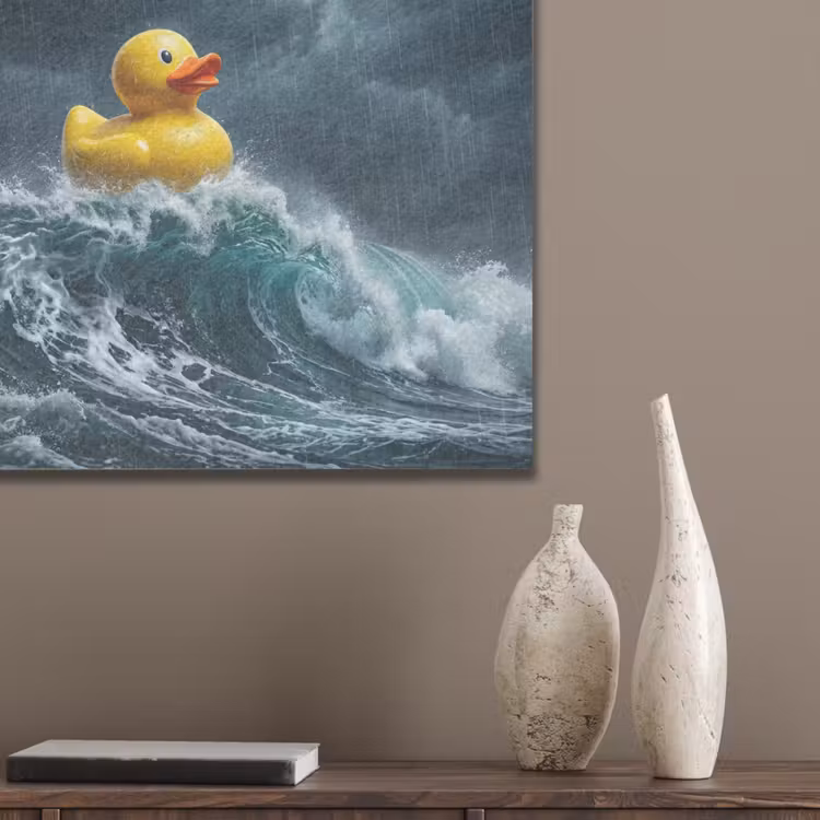 Storm - Badeend - Golven PET vilt klein -sfeer6_closeup