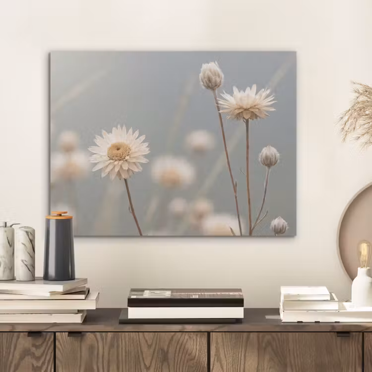 Strobloemen - Wit - Daglicht PET vilt klein -sfeer1