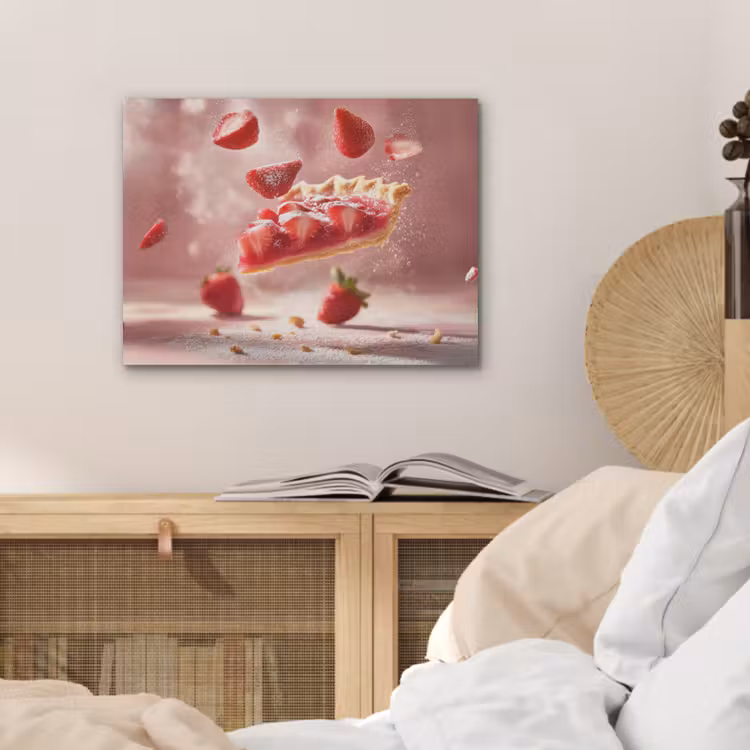 Aardbei - Taart- Eten - Roze PET vilt klein -sfeer3