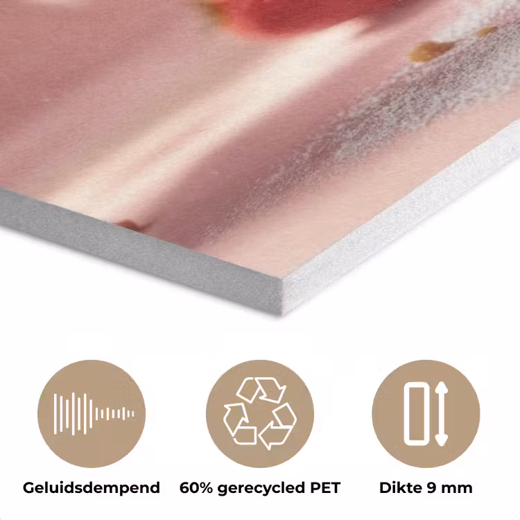 Aardbei - Taart- Eten - Roze PET vilt klein -closeup_NL