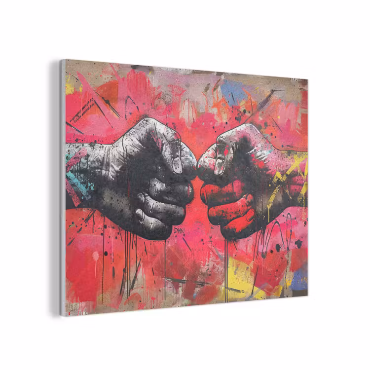 Street art - Handen - Graffiti - Kunst - Banksy PET vilt klein -3d