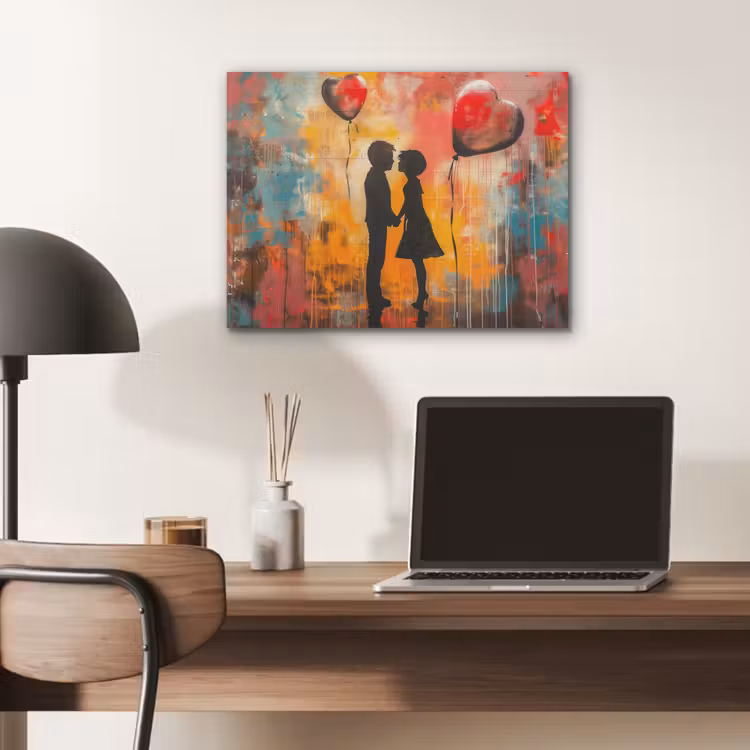 Street art - Liefde - Graffiti - Kunst - Banksy PET vilt klein -sfeer5