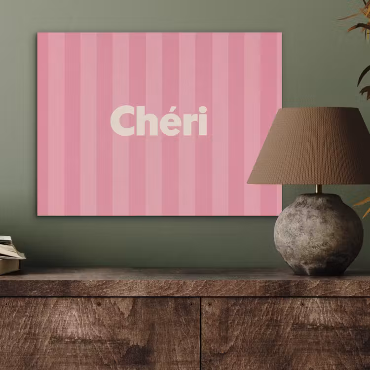 Gestreept - Roze - Chéri PET vilt klein -sfeer2