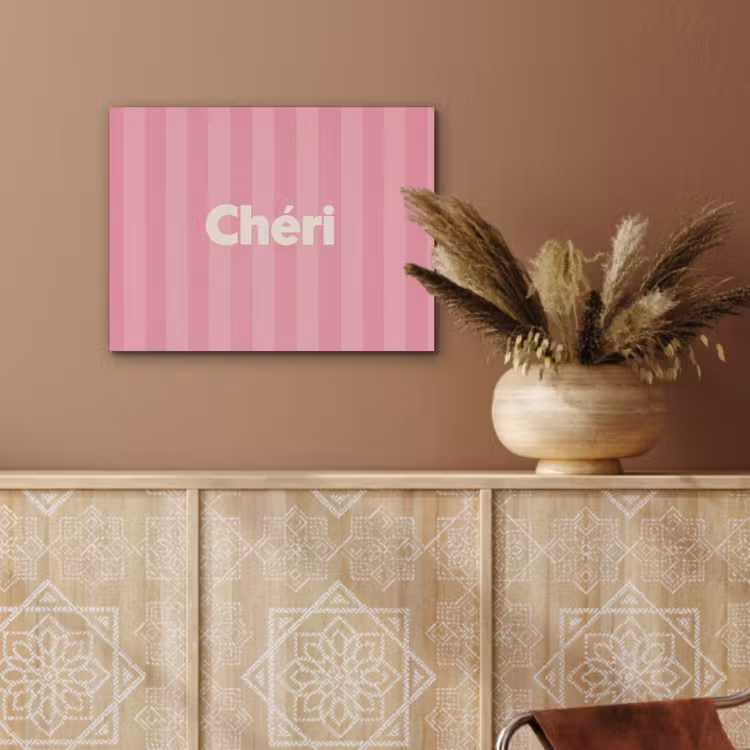 Gestreept - Roze - Chéri PET vilt klein -sfeer4