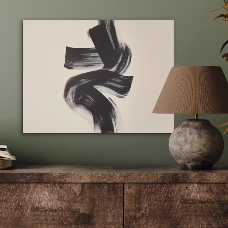 Strepen - Zwart - Abstract PET vilt klein -sfeer2