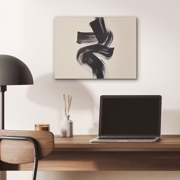 Strepen - Zwart - Abstract PET vilt klein -sfeer5
